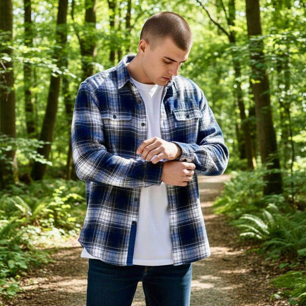 Carhartt Flannel Long Sleeve Shirt DREMEL Tool Logo
